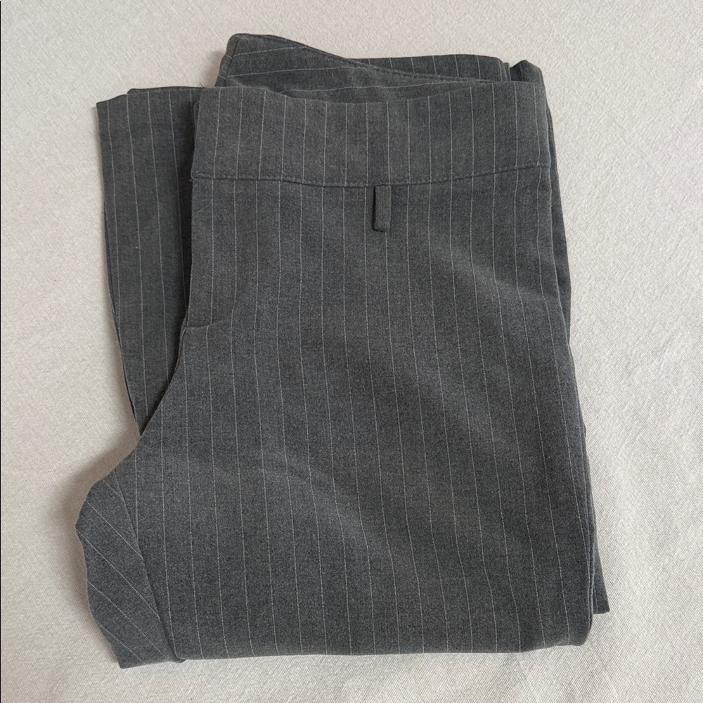 Charlotte Russe Gray Pinstripe Trousers